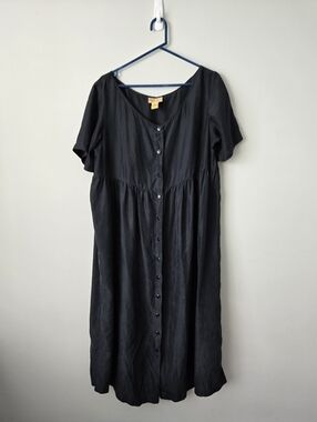 100% Silk Vintage Maxi Dress -The Ultimate Gothic Witchy Summer Dress !